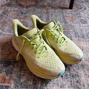 Hoka Women’s Lime Yellow Athletic Running Shoes